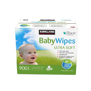Image of Kirkland Signature Tencel Unscented Baby Wipes 900-Pack - 1 x 5 Kilos